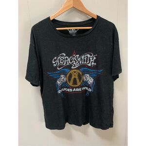 Aerosmith Graphic T-Shirt Women's Black Deuces Are Wild Large